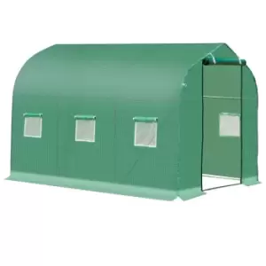 Image of Outsunny 3 x 2m Walk In Polytunnel Greenhouse Galvanized Steel