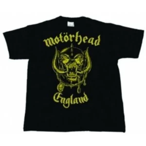 image of Motorhead England Classic Gold Mens T Shirt: Large