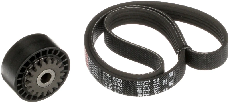 Image of GATES K025PK880 V-ribbed belt set FleetRunner Micro-V Stretch Fit RENAULT: CLIO 2, Kangoo I V-Ribbed Belt Set (542)