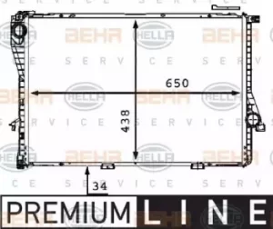 Image of Radiator Heat Exchanger 8MK376712-481 by BEHR