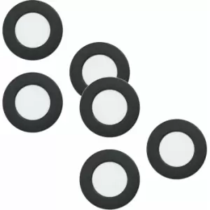 Image of Loops - 2 pack 3 pack Flush Ceiling Downlight Black Steel 2.7W LED 85mm Round