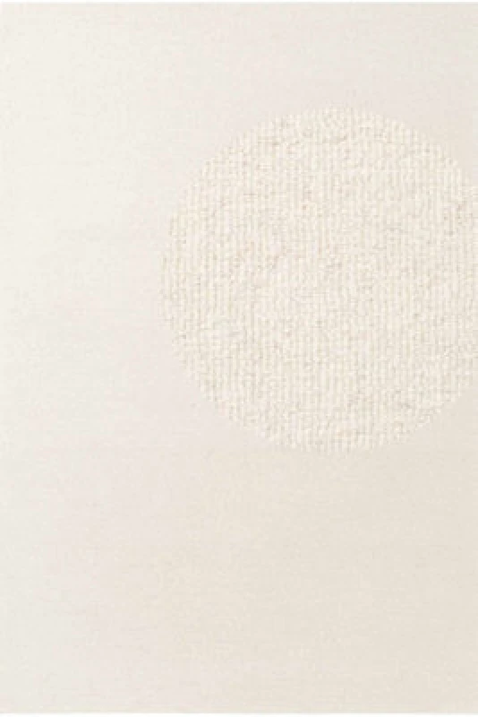 Image of The Rugs Puristic Fine Boucle Wool Rug Knots Textured Living Room Rug In Natural White