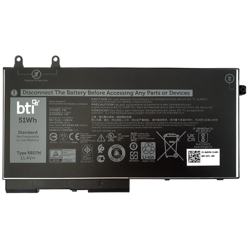 Image of BTI BTI Latitude 5420 Rugged Battery 11.4V 51Wh 3 cells 7WNW1-BTI