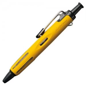 image of Tombow Ballpoint AirPress Pen Yellow Barrel BK PK1