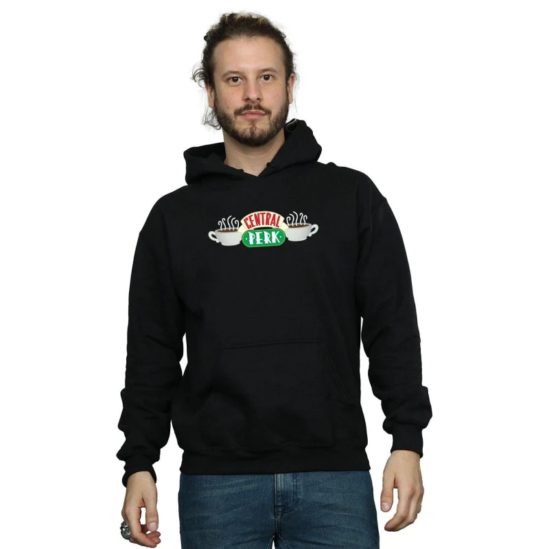 Image of Friends Friends Men Central Perk Hoodie in Black Size: Small Black S Male 5057864368703