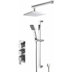 Sanford Triple Thermostatic Concealed Complete Mixer Shower - Chrome - Nuie