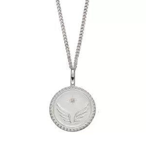 Image of Sterling Silver Angel Wings & Star Celestial Pendant Necklace