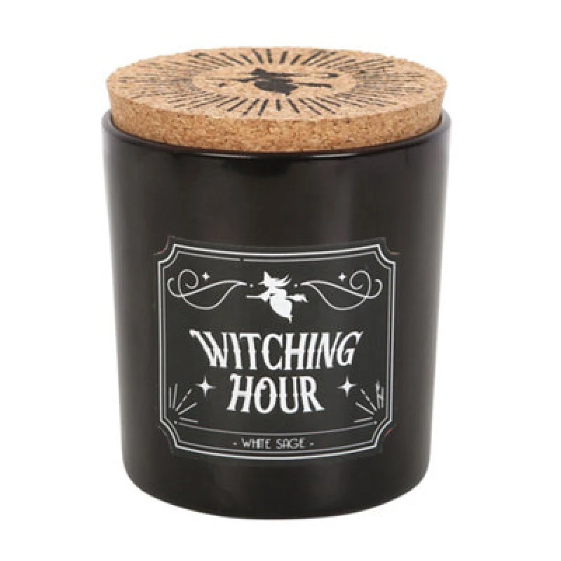Image of Something Different Something Different Witching Hour White Sage Scented Candle in Black One Size Unisex 5063425986668