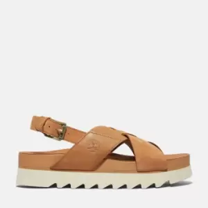 image of Timberland Santa Monica Sunrise Backstrap Sandal For Her In Light Brown Light Brown, Size 3.5