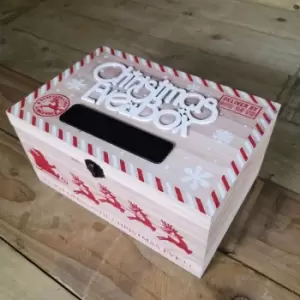 Image of 30cm Wooden Christmas Eve Gift Box with Personalisable Name Plate