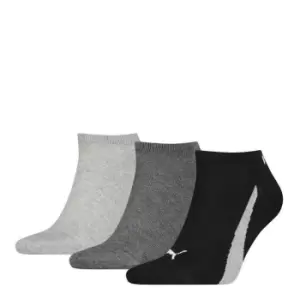 Puma 3 Pack Lifestyle Socks - Grey