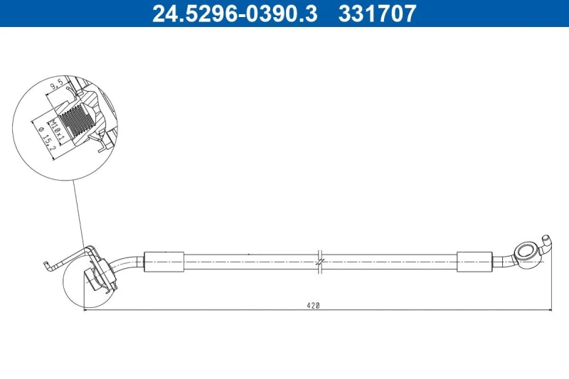 Image of Brake hose ATE 24.5296-0390.3
