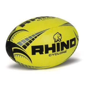 Image of Rhino Cyclone Rugby Ball Fluo Yellow - Size 3