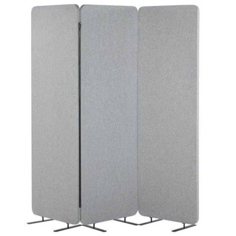 Image of Beliani Office Divider Room Divider Standi Light Grey
