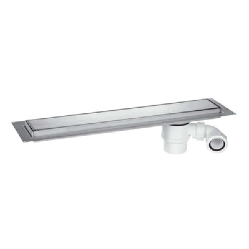 Image of Mcalpine Standard Wetroom Shower Channel Drain 848mm Stainless Steel Brushed