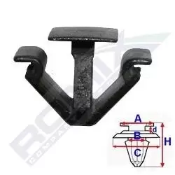 Image of ROMIX Clip, trim-/protection strip VW,SEAT C60433 7M0868563,7M0868563,7M0868563 7M0868563