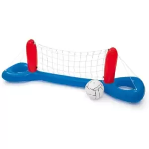 image of 2.4m 8ft Wide Inflatable Pool Volleyball Net Set Game with Ball - Bestway