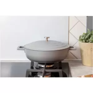 Image of MasterClass Cast Aluminium 4 Litre Shallow Casserole Dish - Ombre Grey