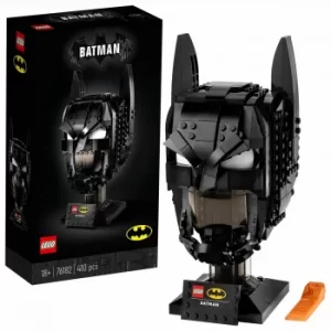 Image of LEGO DC Batman Cowl Mask Helmet Adult Display Set 76182