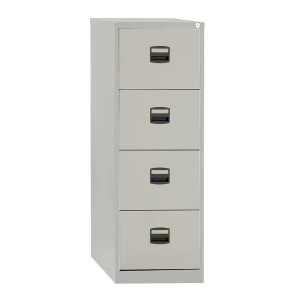 Trexus Filing Cabinet Steel Lockable 4 Drawer Grey