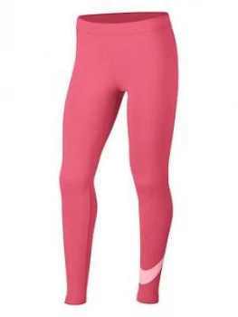 Image of Nike OLDER GIRLS NSW SWOSH TIGHT Pink Size L12 13 Years Women