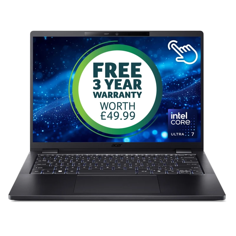 Image of Acer Acer TravelMate P6 (TMP614-73T) Intel Core Ultra 7 155H, 16GB, 512GB SSD, 14" WUXGA, Win11Pro Notebook NX.B5SEK.001