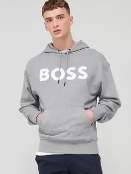 Image of BOSS Webasichood Overhead Hoodie - Grey, Light Grey, Size 2XL, Men