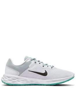 image of Nike Revolution 6 - Grey/White/Green, Size 4, Women