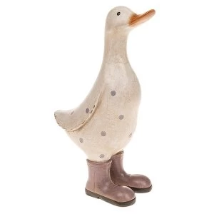 Image of David's Polka Dot Duck Medium Lilac Ornament