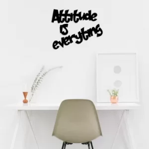 Image of Attitude Is Everyting Black Decorative Wooden Wall Accessory