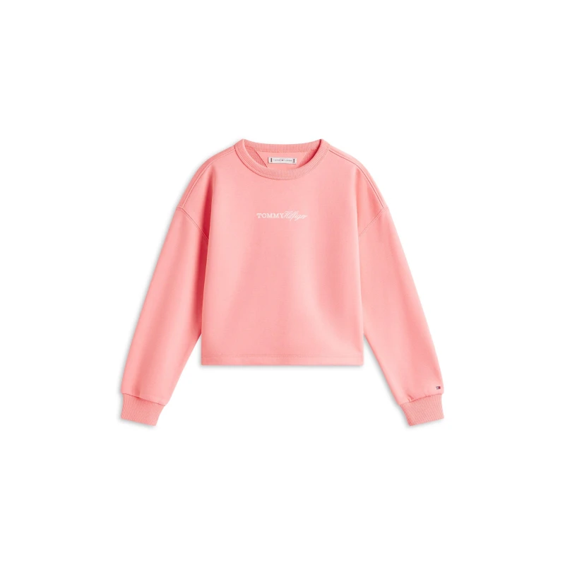 Image of Tommy Hilfiger Kids Crew Sweatshirt Tropical Blush female 8Y