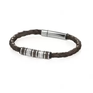 Image of Fred Bennett Brown Leather Bracelet B4209