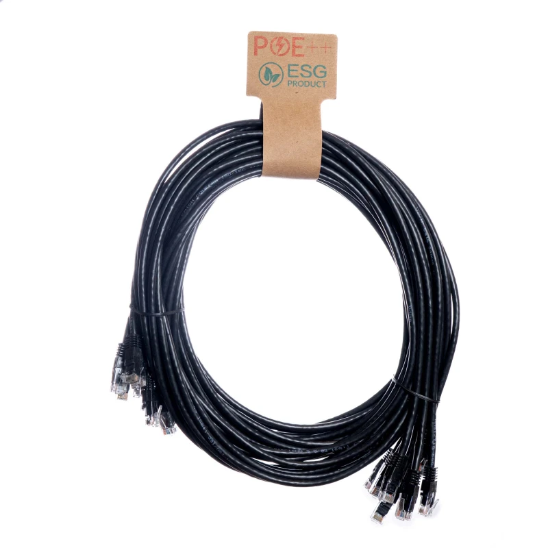Image of Cablenet Cablenet 0.3m Cat6 RJ45 Black U/UTP PVC 24AWG Flush Moulded Booted Patch Lead (PK10) 60-6003P