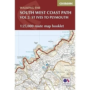 Image of South West Coast Path Map Booklet - St Ives to Plymouth: 1:25,000 OS Route Mapping by Paddy Dillon (Paperback, 2017)