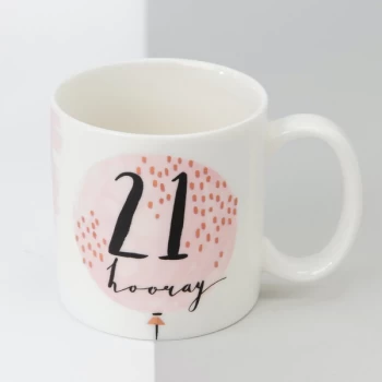 Image of Luxe Porcelain Female Birthday Mug - 21