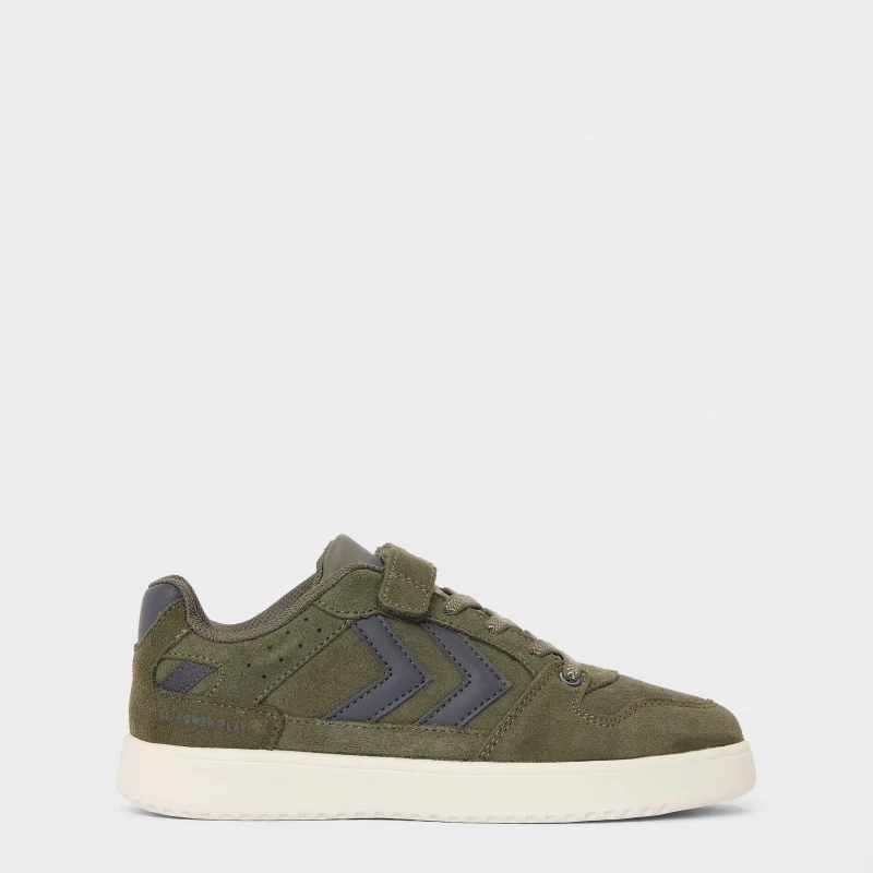 Image of Hummel Kids Power Suede Low-Top Trainers Dusty Olive male C13.5(32)