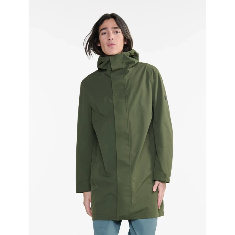 Image of Aigle Waterproof hooded long parka Aigle MTD Vert Male M