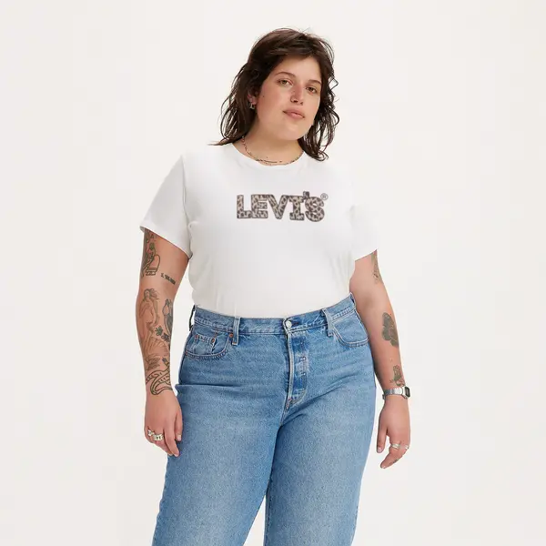 Image of The Perfect Tee T-Shirt with Logo Print in Cotton