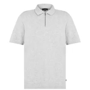 Image of Ted Baker Speysid Zip Polo Shirt - Grey