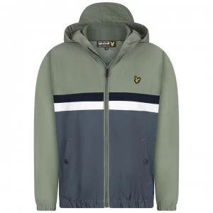 Image of Lyle and Scott Stripe Wind Cheater Jacket - Hedge 490