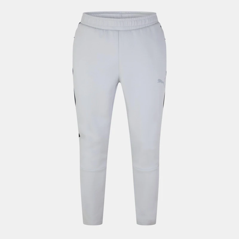 Image of Puma Mens EVOSTRIPE Closed Hem Fleece Joggers Cool Grey male S
