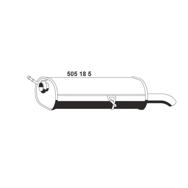 Image of ERNST 505185 Rear silencer End Silencer (3437)
