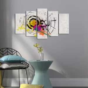 Image of 5ABSMDF-82 Multicolor Decorative MDF Painting (5 Pieces)