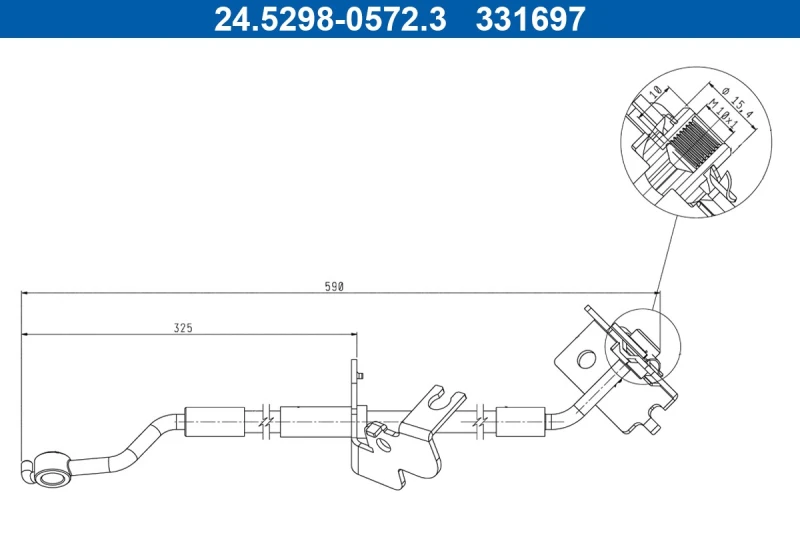 Image of Brake hose ATE 24.5298-0572.3