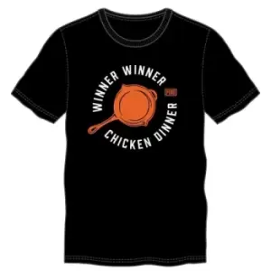 Playerunknowns Battlegrounds (PUBG) T-Shirt Frying Pan Winner Winner Chicken Dinner Size S