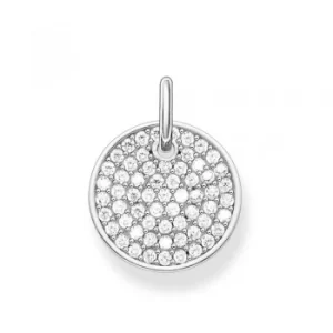 image of THOMAS SABO Ladies Love Bridge Silver Pave Pendant LBPE0011-051-14