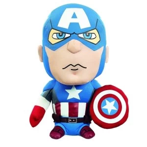 Image of Marvel Medium Captain America Talking Plush