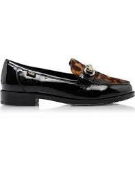 Dune Multicoloured Leather 'Wf Grady' Block Heel Wide Fit Loafers - 3