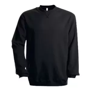 image of Kariban Mens Plain Crew Neck Sweatshirt (M) (Black)