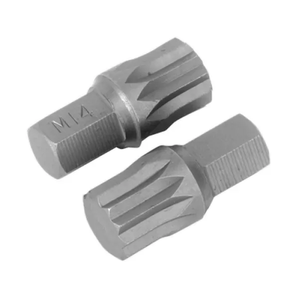 Image of Genuine SEALEY AK5532 Spline Bit M14 x 30mm Pack of 2